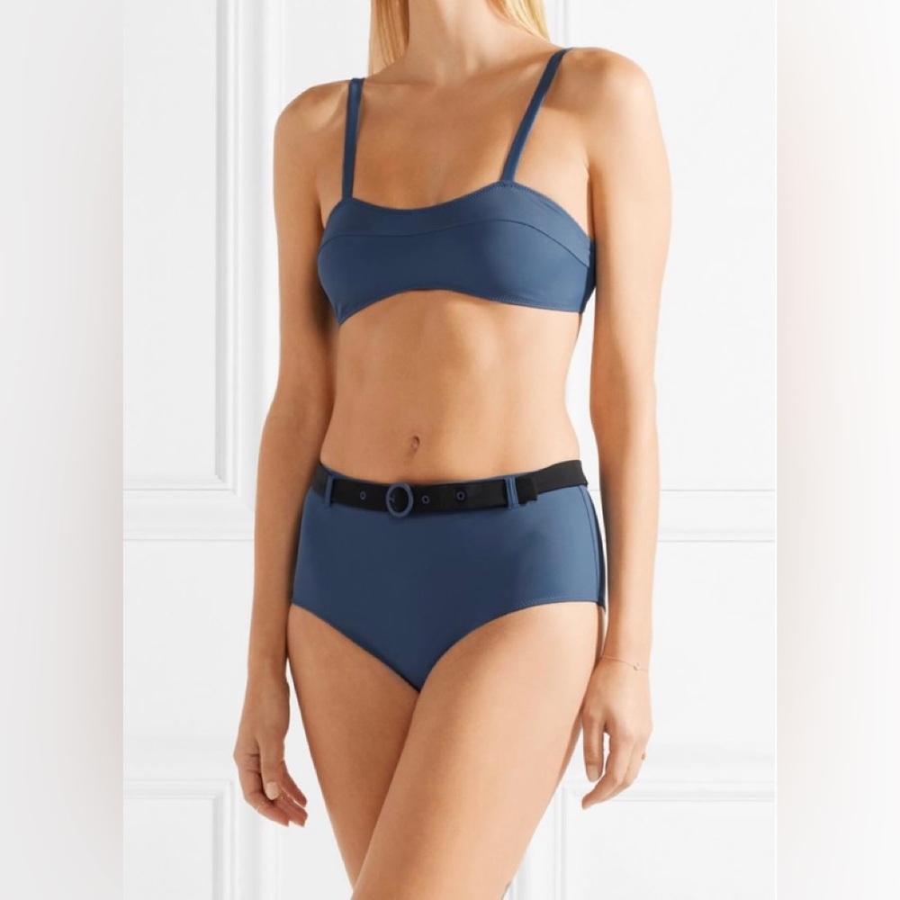 Solid And Striped Bikini Bottoms - image 1